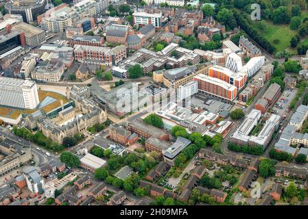 Aerial image of the Trent University Campus in Nottingham City, Nottinghamshire England UK Stock Photo