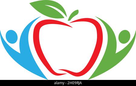 Healthy Apple logo vector illustration Stock Vector Image & Art - Alamy