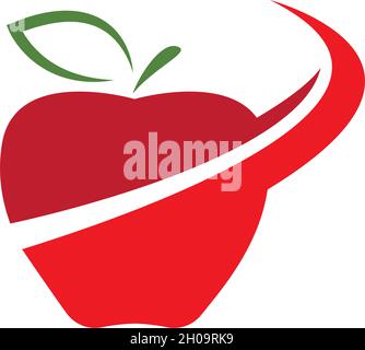 Healthy Apple logo vector illustration Stock Vector Image & Art - Alamy