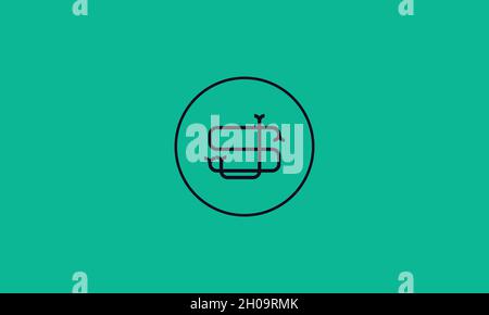 LETTERS JS LOGO DESIGN WITH NEGATIVE SPACE EFFECT FOR ILLUSTRATION USE Stock Vector