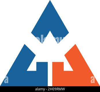 Abstract Triangle Logo vector Template Stock Vector