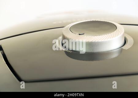 The power button on the vacuum cleaner Stock Photo