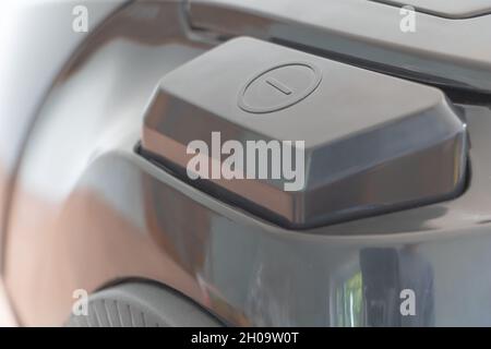 The power button on the vacuum cleaner Stock Photo