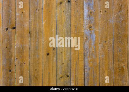 old dry weathered gray and brown wooden planks board surface - full frame background and texture Stock Photo