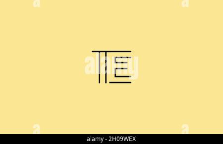 LETTERS IE LOGO DESIGN WITH NEGATIVE SPACE EFFECT FOR ILLUSTRATION USE Stock Vector