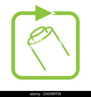 Recycling badge with a battery icon, vector illustration Stock Vector