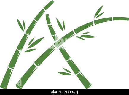 Bamboo logo A letter initial ilustration vector template Stock Vector