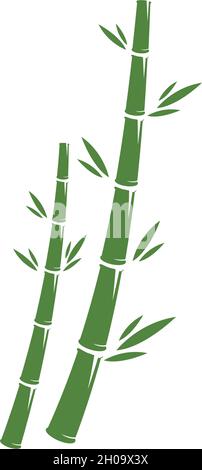 Bamboo logo ilustration vector template Stock Vector