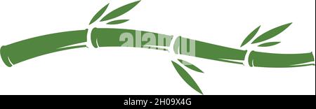 Bamboo logo ilustration vector template Stock Vector