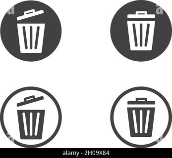 Trash basket icon vector ilustration design Stock Vector