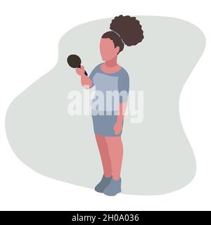 Woman reporter Illustration Stock Vector