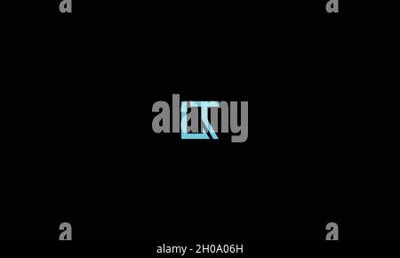 LEETERS LT LOGO DESIGN WITH NEGATIVE SPACE EFFECT FOR ILLUSTRATION USE Stock Vector