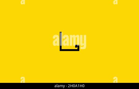LETTER L LOGO DESIGN WITH NEGATIVE SPACE EFFECT FOR ILLUSTRATION USE Stock Vector