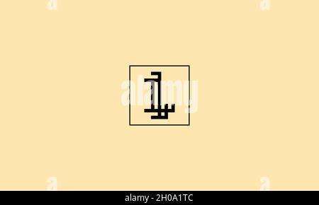 LETTER L LOGO DESIGN WITH NEGATIVE SPACE EFFECT FOR ILLUSTRATION USE Stock Vector