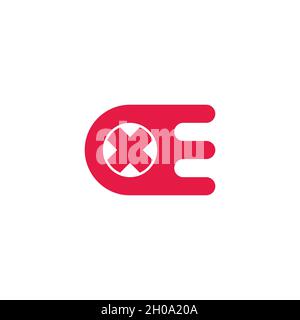 letter ex simple geometric logo vector Stock Vector