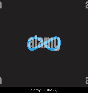 letter dp loop overlapping infinity symbol logo vector Stock Vector