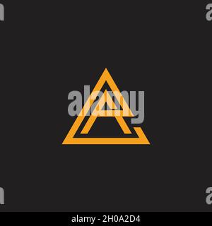 letter ae triangles design simple geometric logo vector Stock Vector
