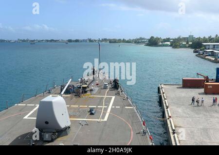 MAJURO, Marshall Islands (Jan. 7, 2021) The Arleigh Burke-class guided ...