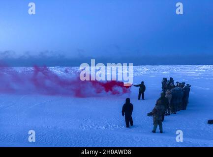 An MK-13 smoke and illumination flare is used for Tropical Survival ...