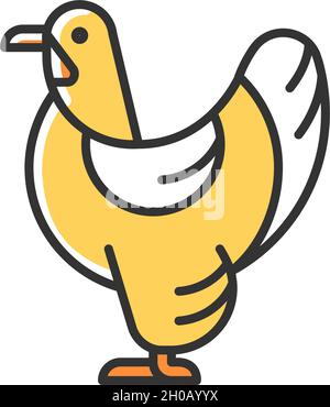 Brahma hen RGB color icon Stock Vector