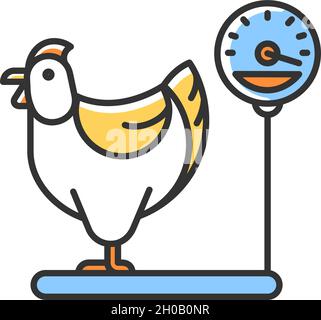 Jersey giant hen RGB color icon Stock Vector