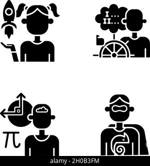 Skill & Talent Icons Black & White Flat Design Circle Set Big Stock ...