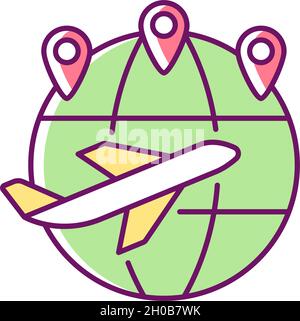 Excellent connectivity RGB color icon Stock Vector