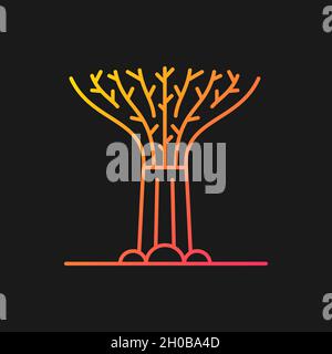 Supertree grove gradient vector icon for dark theme Stock Vector