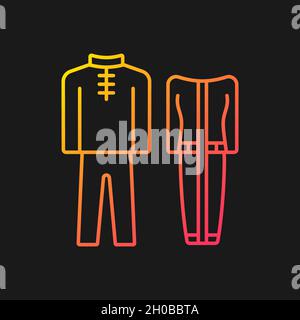 Traditional dresses gradient vector icon for dark theme Stock Vector