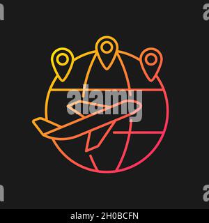 Excellent connectivity gradient vector icon for dark theme Stock Vector