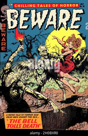 Vintage horror comic cover artVintage horror comic cover art Stock Photo