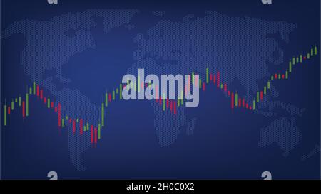 Cryptocurrency Growth Chart vector stock illustration Stock Vector