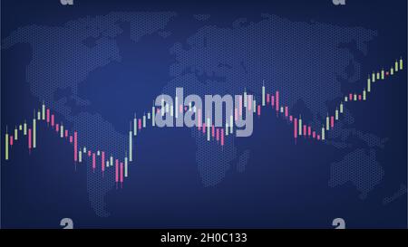 Cryptocurrency Growth Chart vector stock illustration Stock Vector