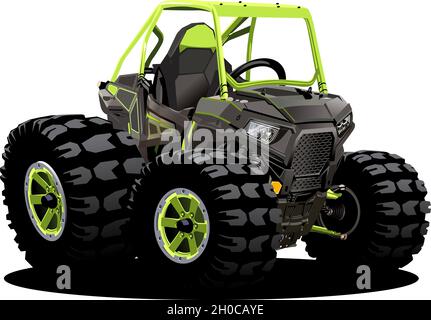 Vector Cartoon Buggy. Available EPS-10 vector format separated by groups and layers for easy edit Stock Vector