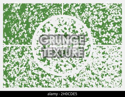 set of three and four leaf clover grunge textures with different number of spots on transparent background. Texture of old poster background. Vector Stock Vector