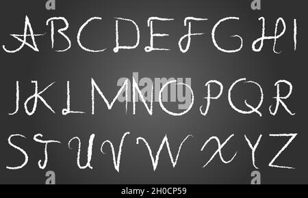 Hand Written Font Lowercase English Alphabet Letters For Creative ...