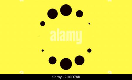Animation with black loading circles on colored background. Animation ...
