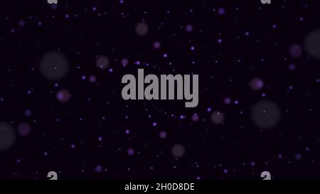 Abstract animation of twisting spiral of dots. Swirling spiral of colored muddy dots on black like starry outer space. Stock Photo