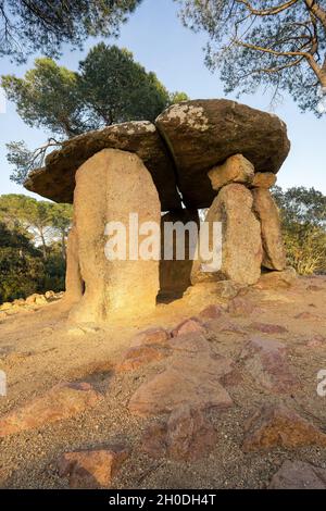 domen pedra gentil at sunset during summer, montnegre corridor catalonia spain Stock Photo