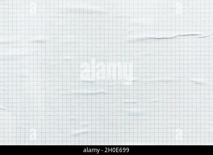 Close-up of notebook, squared sheets, texture background Stock Photo