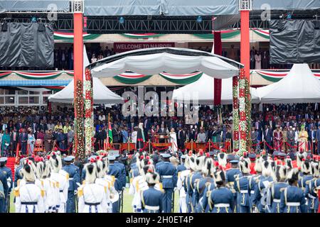 President Uhuru Muigai Kenyatta Inauguration Swearing-In Ceremony At The Moi International Sports Centre Nairobi City County, Kenya Stock Photo