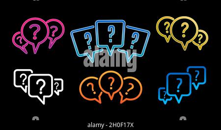 Quiz marks set Stock Vector