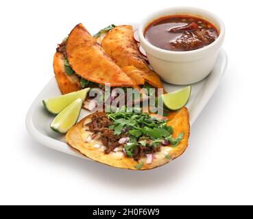 homemade beef birria tacos, mexican food Stock Photo