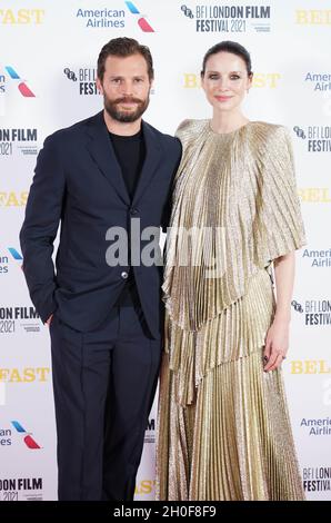 Jamie Dornan and Caitriona Balfe arrive for the European premiere of 'Belfast', at the Royal Festival Hall in London during the BFI London Film Festival. Picture date: Tuesday October 12, 2021. Stock Photo