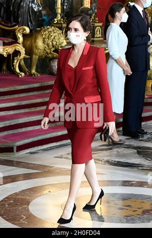 Madrid, Spain. 12th Oct, 2021. Ayuso during the known as Dia de la Hispanidad, Spain's National Day, in Madrid, on Tuesday 12, October 2021 Credit: CORDON PRESS/Alamy Live News Stock Photo