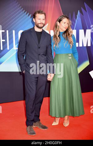 London, UK. Jamie Dornan, Amelia Warner. 'Belfast' - American Airlines Gala, BFI London Film Festival, Royal Festival Hall, Southbank. UK Stock Photo