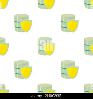 Safe database pattern seamless background texture repeat wallpaper geometric vector Stock Vector