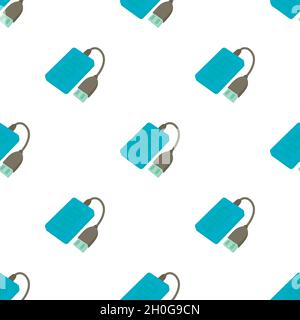 Hdd wire pattern seamless background texture repeat wallpaper geometric vector Stock Vector