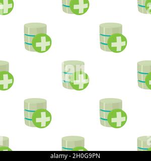 Diagnosis database pattern seamless background texture repeat wallpaper geometric vector Stock Vector