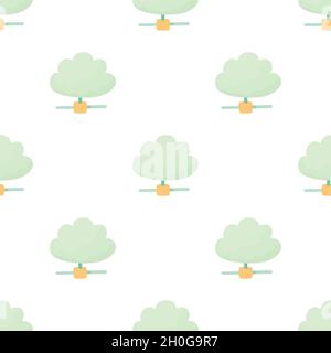 Cloud database pattern seamless background texture repeat wallpaper geometric vector Stock Vector